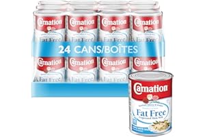 Carnation Evaporated Milk, Fat Free 0% Skim, Made with 100% Canadian Milk, 354 ml (Pack of 24)
