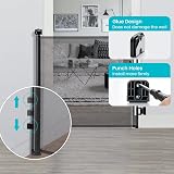 PetHot Retractable Stair Gate 55/140cm Wide 33in Tall One Handed Operation Black view 4