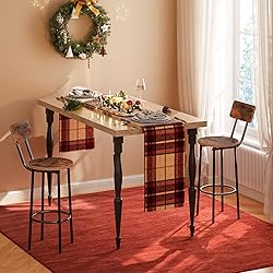 HOOBRO Bar Stools,Set of 2 Round Bar Chairs with