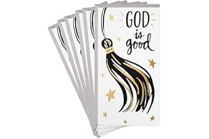 HALLMARK DaySpring Pack of Religious Graduation Gift Card Holders or Money Holders, God is Good (6 Cards with Envelopes)