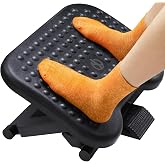ErGear Adjustable Footrest Under Desk with 3 Height Settings | Massage texture, 17.13&times;13.19 inch platform, &plusmn;30&deg; rocking tilt adjustment, preassembled design, washable, home and office use