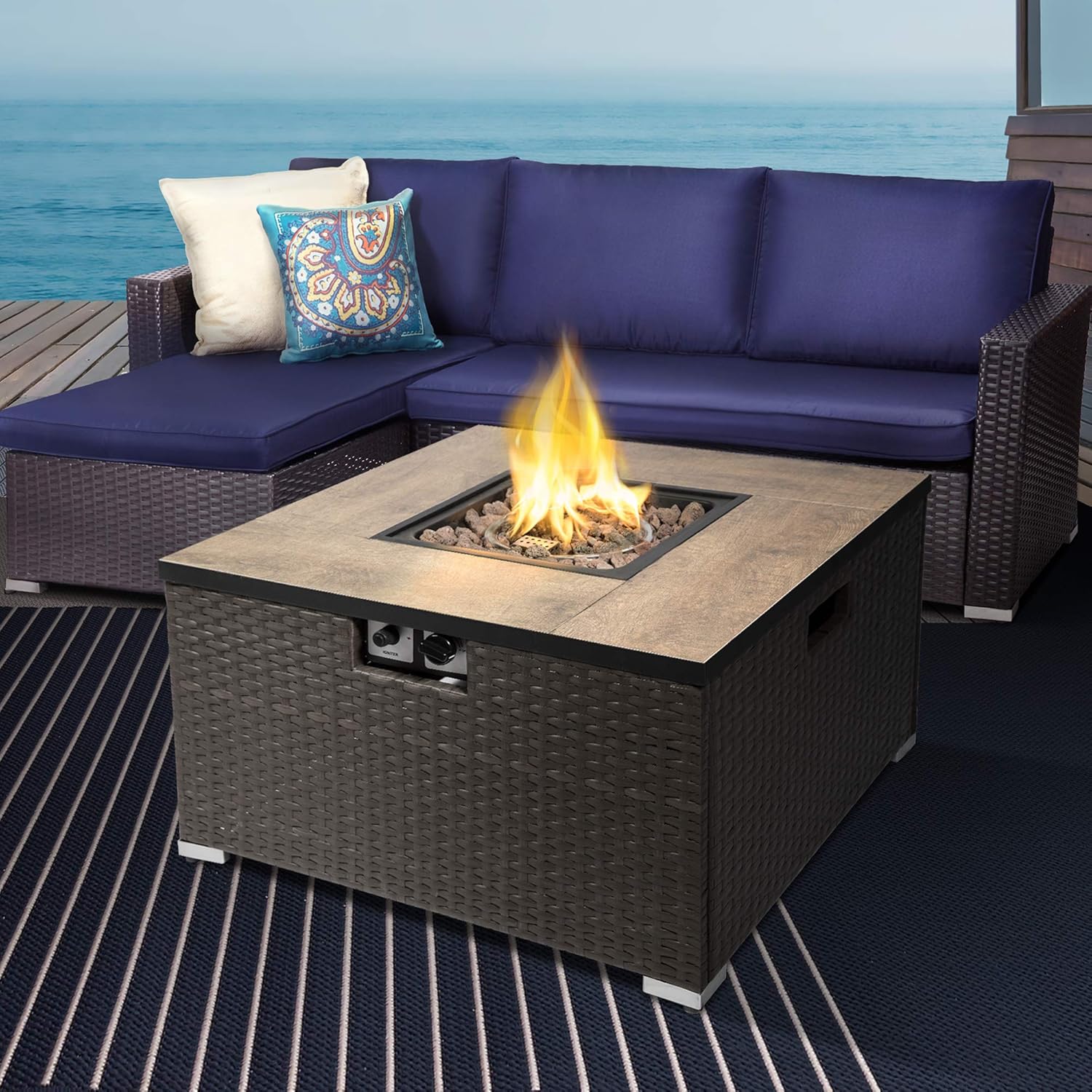 Outdoor Fire Pit Coffee Table Uk Maze Lounge Outdoor Furniture Pebble