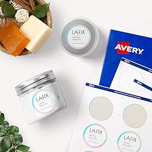 Avery Waterproof Round Labels with Sure Feed, Print to The Edge, 3