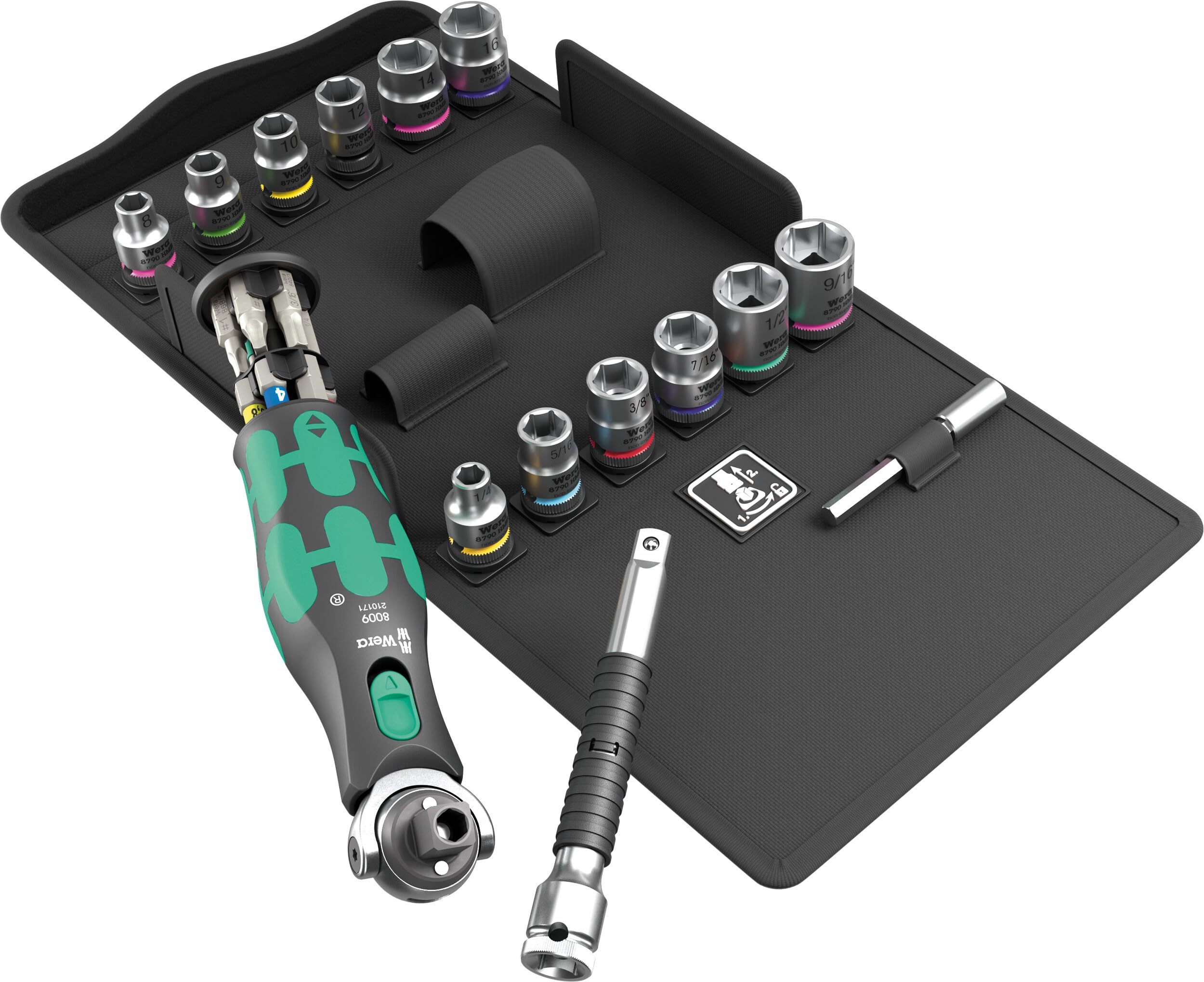 Wera 8009 Zyklop Pocket Set 4, 27pc - 05004285001