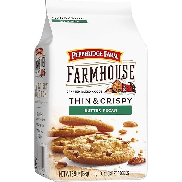 PEPPERIDGE FARM FARMHOUSE THIN & CRISPY BUTTER PECAN COOKIES, 5.9 OZ. BAG