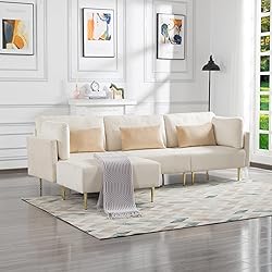 EMKK 105”Convertible Sectional Sofa Couch,Modern