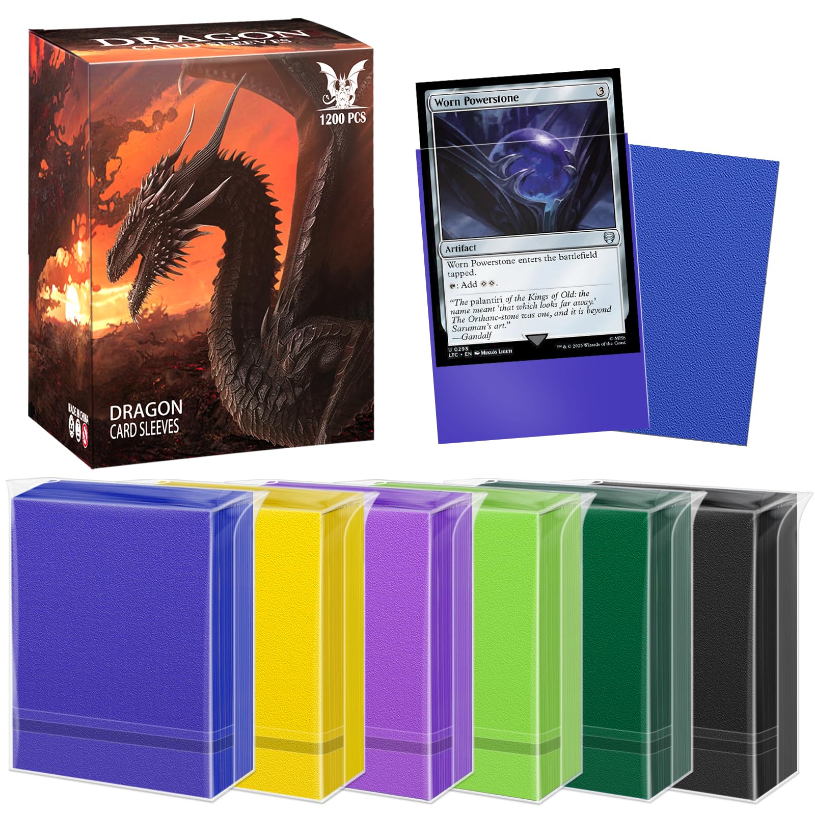 YMluky 600 Card Sleeves for Trading Cards - 6