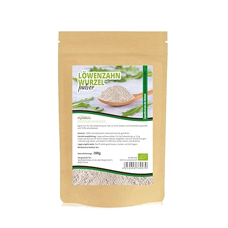 Mynatura Bio Löwenzahnwurzel gemahlen – Ein Superfood aus der Heimat! - 200g-Beutel