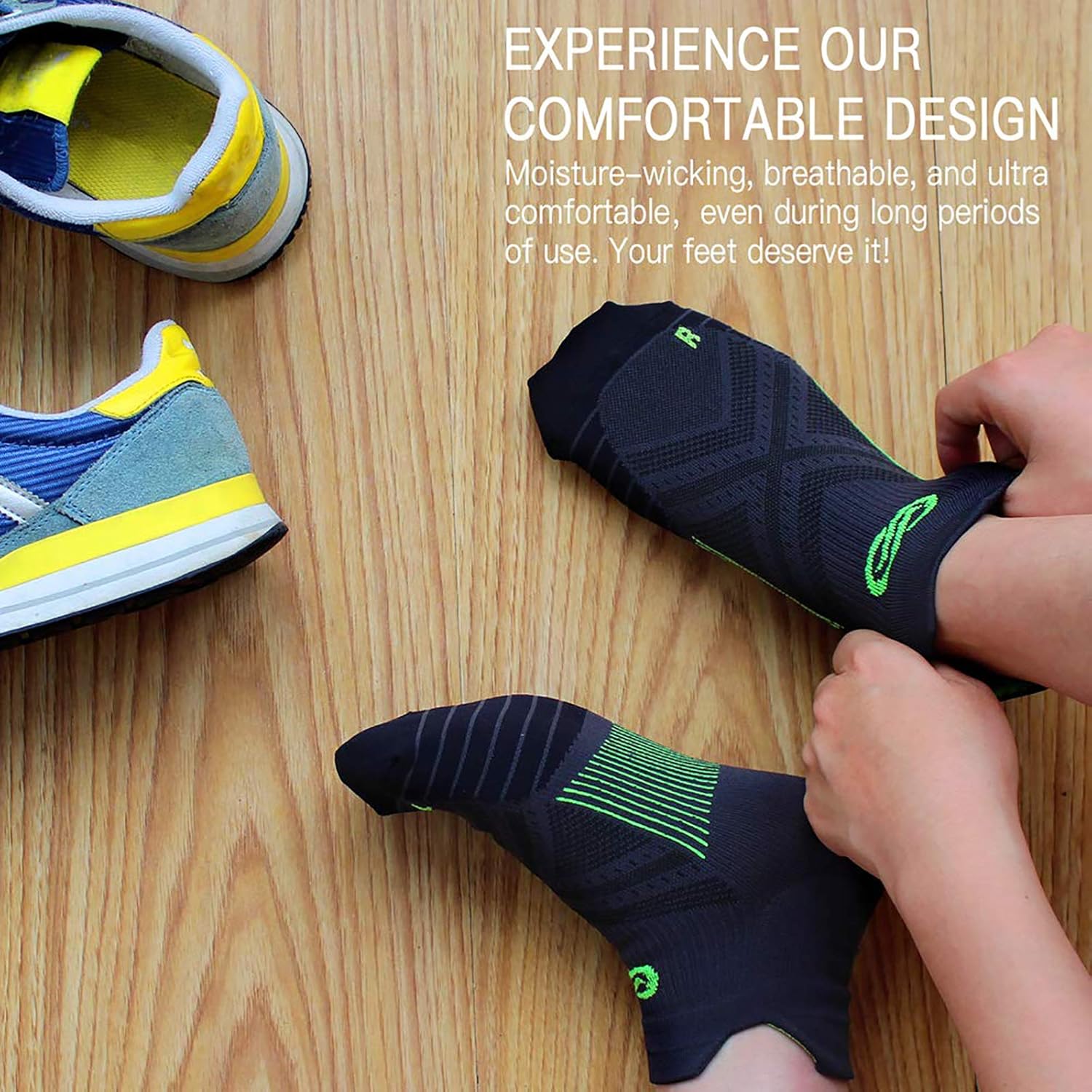PAPLUS Ankle Compression Sock for Men and Women 2/4/6 Pairs, Low Cut Compression Running Sock with Ankle Support: Clothing