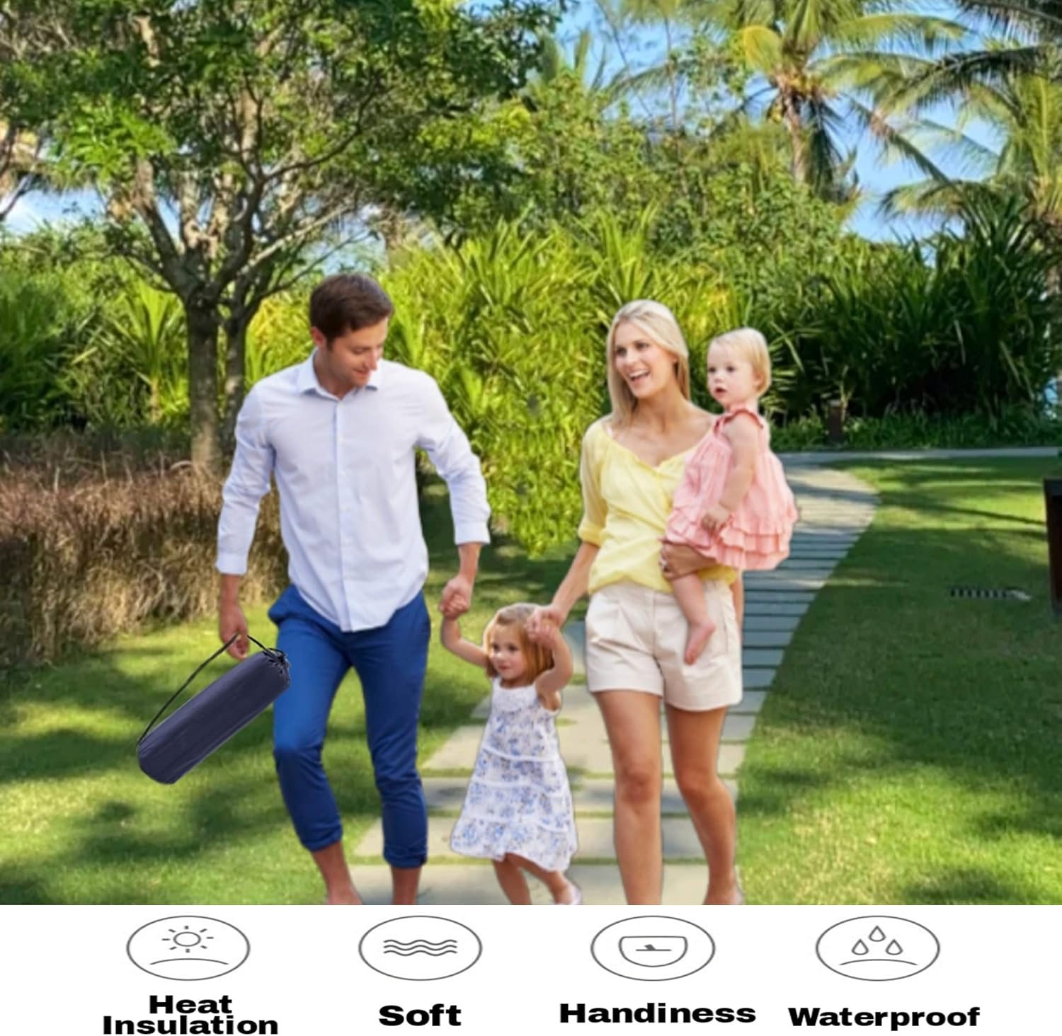 BBBUNNY Picnic Blankets Portable Beach Blanket Waterproof Outdoor Blanket Machine Washable Beach Mat Oversized Picnic Mat Great for The Beach（Red, white and blue stripes） : Garden & Outdoor