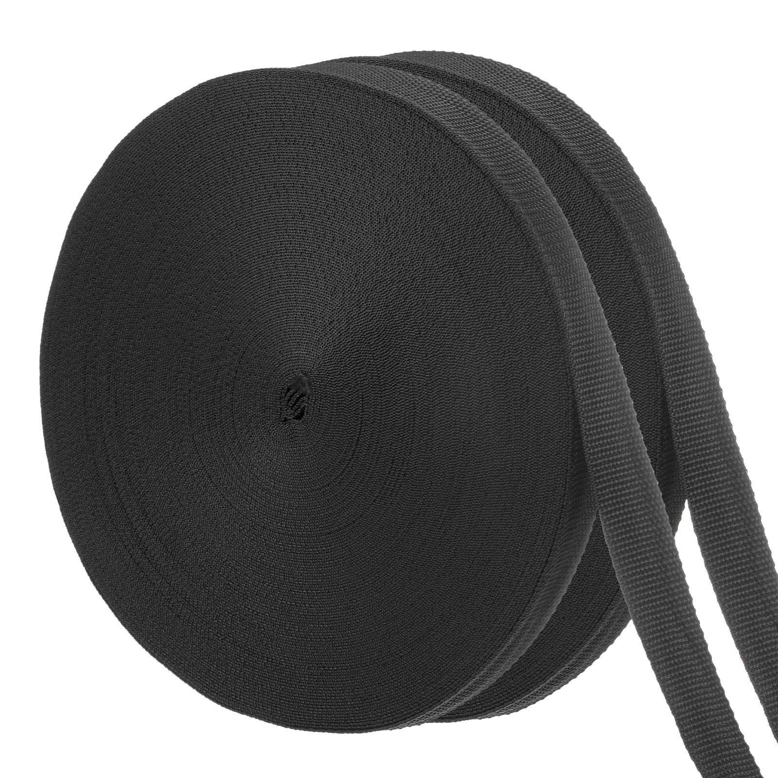 M METERXITY Tree Tie Strap-2 RollS 295 Feet x 1 Inch Garden Staking Straps,Plant Supports Tree Tie Staking,Tree Support Straps Apply to Outdoor/Garden/Plant/Staking/Guying(Black)