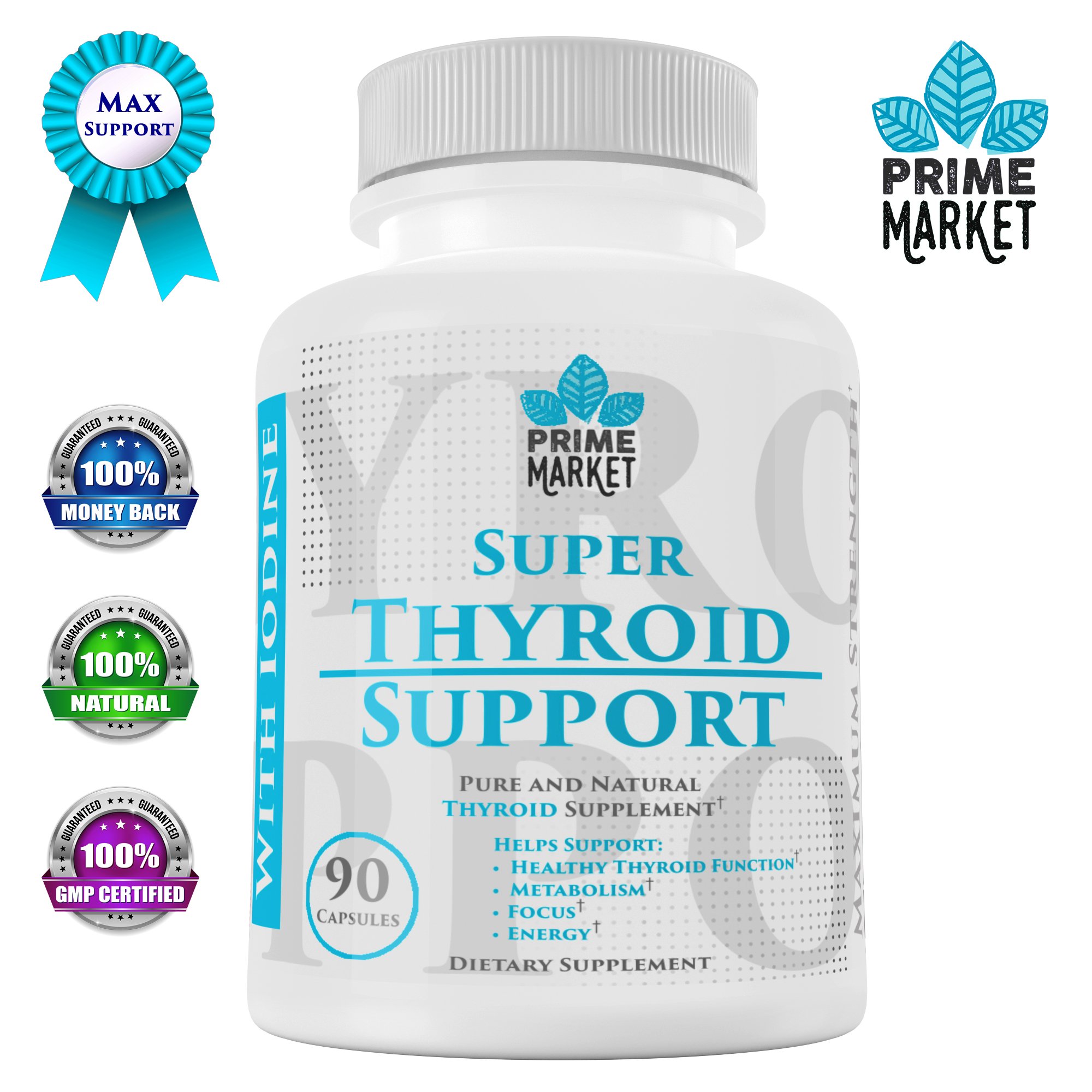Thyroid Support Supplement with Iodine for Hypothyroidism | Natural ...