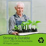 Innoveem Plant Labels Outdoor 80 Waterproof White Plastic Markers Dual Writing view 2