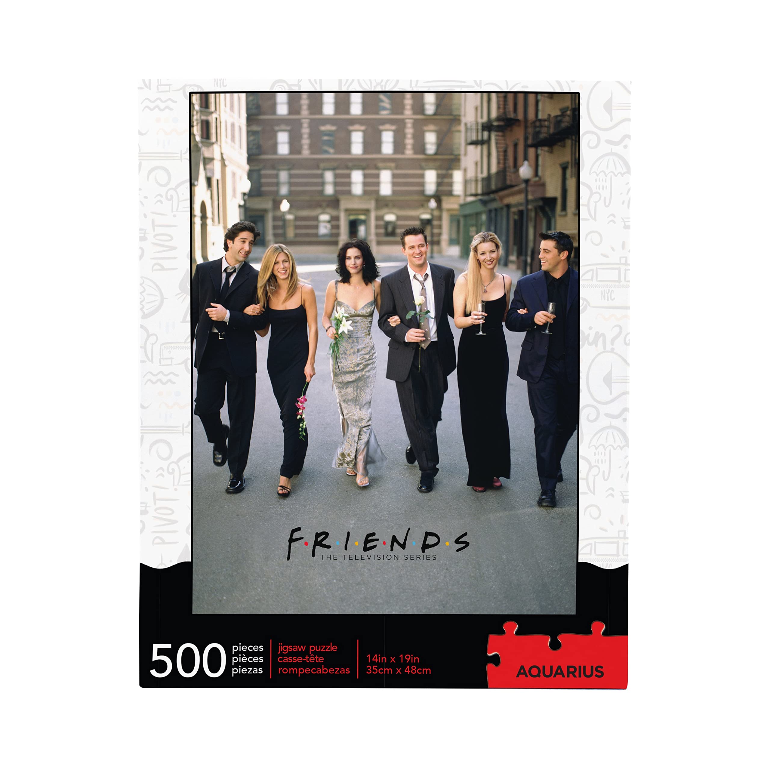 NMR Distribution 62172 Friends (TV Series) Wedding 500pc Jigsaw Puzzle (nm), Black