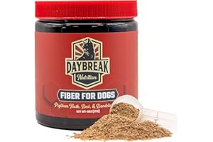 Daybreak Nutrition Fiber for Dogs Psyllium Husk, Beet Root, Dandelion Root, and Prebiotics to Aid in Relief from Diarrhea, Constipation, Anal Gland Issues, and Scoots