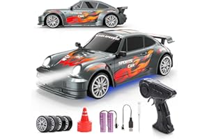 RC Car,Chardfun RC Drift Car Remote Control Cars for Kids 6+ Year Old 2.4GHz 4WD Remote Control Car with LED Lights Drift RC 