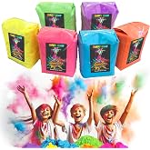 PARTY GOAT Color Run Powder, 18 lb Bulk Color War Pack, 6 Colors x 3 lbs | Washable, non-toxic Holi powder for schools, camps &amp; festivals; vibrant chalk shades; easy cleanup; kid safe
