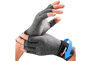 SueStar Arthritis Gloves with Wrist Support & Silicone Grip for Carpal Tunnel, RA, Swelling