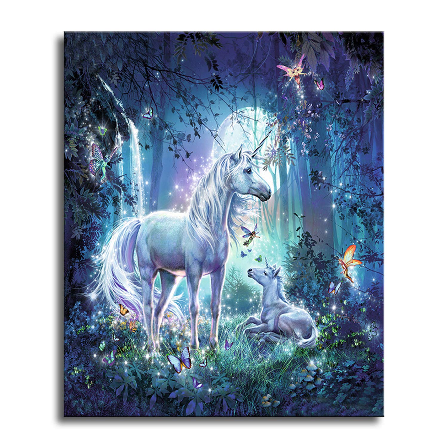 Paint by Number Kits, Shukqueen DIY Oil Painting for Adults, Beginner's, Unicorn