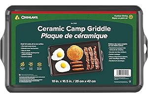 Coghlan's Camp Griddle, Lightweight Aluminum, 17.5 x 10" size, PFAS-Free and Non-Stick Ceramic Coating Cooking Surface for Tw