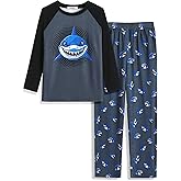 Arshiner Boys Pajamas Set Long Sleeve Sleepwear 2 Piece Pajama Set for Big Boys 6-14 Years