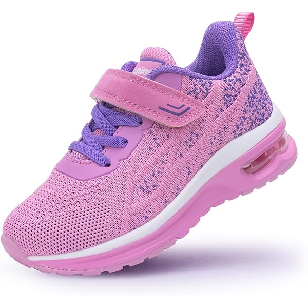UOCUFY Tenis Para Niñas Y Niños Pequeños Y Niñas De 1 A 6 Años De Edad, Tenis De Malla Para Correr, Púrpura