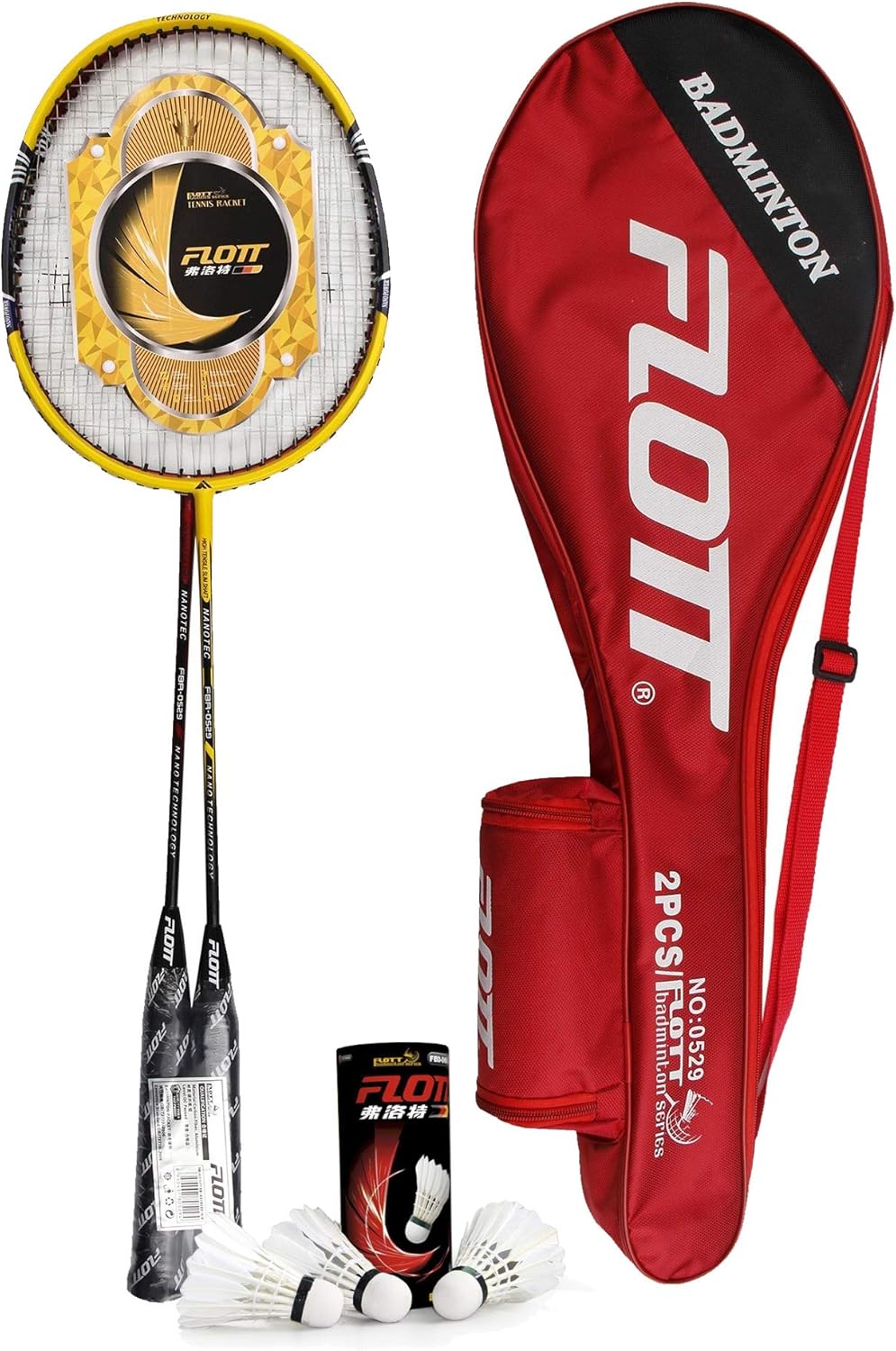 YoungLA Badminton Rackets for Adults & Professionals | with Shuttlecocks and Carrying Bag | 0529 : Sports & Outdoors