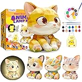 Paint Your Own Cat Lamp Kit, Arts and Crafts for Kids Ages 8-12, Arts and Crafts for Kids 4-6, DIY Cat Night Light Painting Kit for Kids, Art Supplies for Girls Boys Birthday Ages 3 4 5 6 7 8 9 10 11+