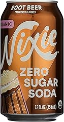 Nixie Organic Zero Sugar Soda, Root Beer, 0 Sugar, 0 Calories, Healthy Soda Pop, Non-GMO, Caffeine Free, 12oz Can (1 Count)