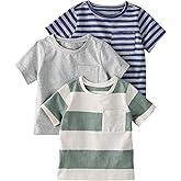 Little Planet by Carter's Unisex-Baby 3-Pack Tops Made with Organic Cotton