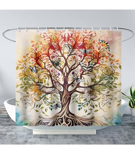 TPHIHPT Juego De Cortina De Ducha De Gato Negro Otoñal, 72 X 72 Pulgadas Con Ganchos, Decoración De Baño De Gatitos De Dibujos Animados De Otoño, Accesorios De Baño De Animales