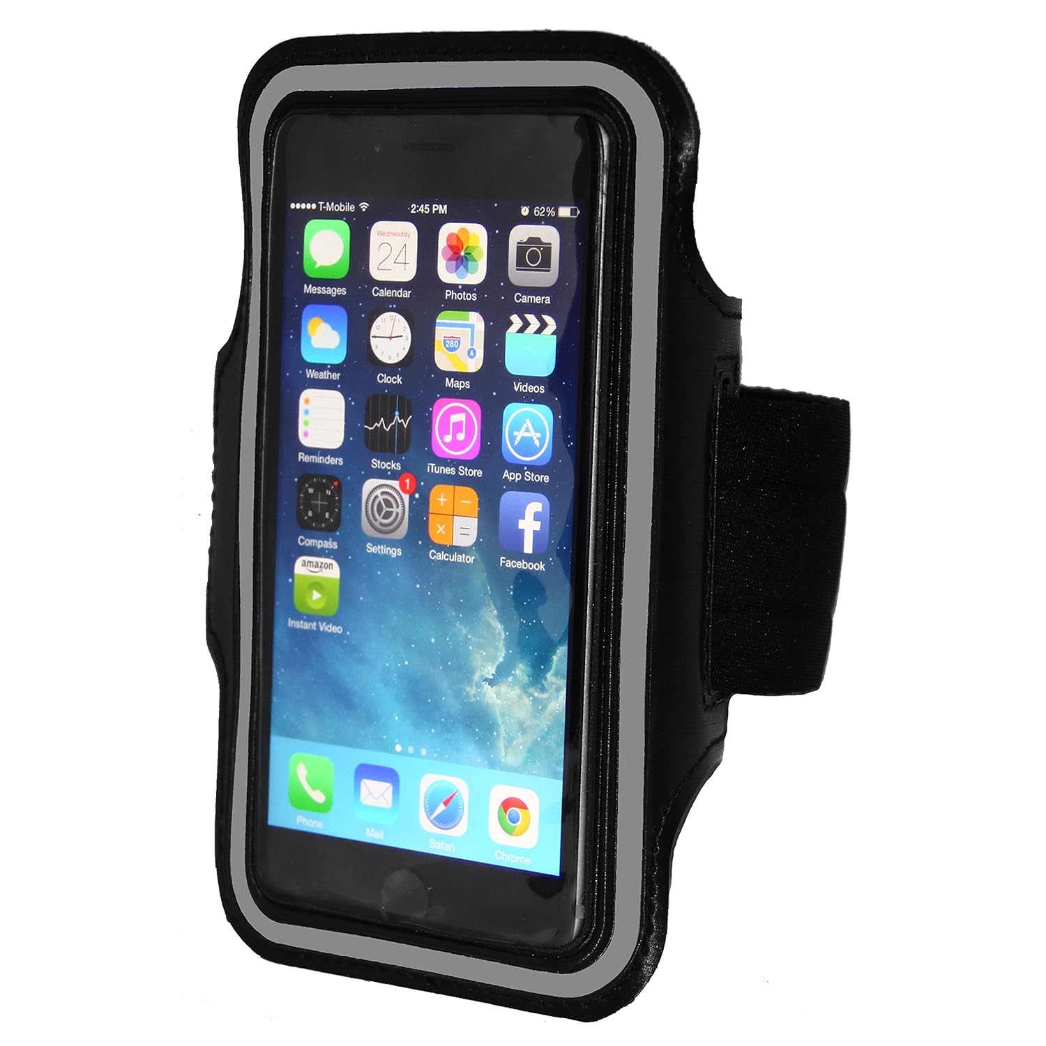 Workout Phone Holder With Adjustable Arm Band And Reflective Border Lg And Pixel 2 Edge S7