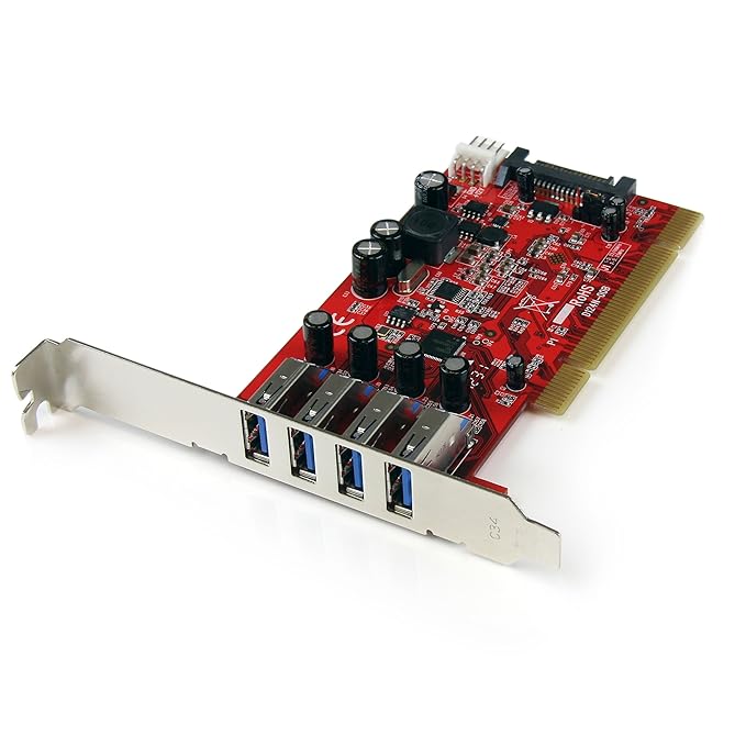 StarTech.com 4 Port USB 3.0 PCI Schnittstellenkarte - PCI SuperSpeed USB 3.0 Controller Karte - 2 x USB3.0 (Buchse) je 1x SAT