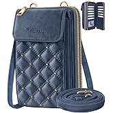 Miss Adola Crossbody Phone Purse for Women - Cute Small Bags Cellphone Wallet RFID Blocking with Strap Zipper and Card Slots