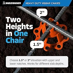 Plastic Rebar Chairs for Concrete – 1.5" or