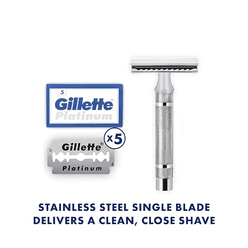 Gillette Heritage Safety Razor Kit includes Double Edge Safety