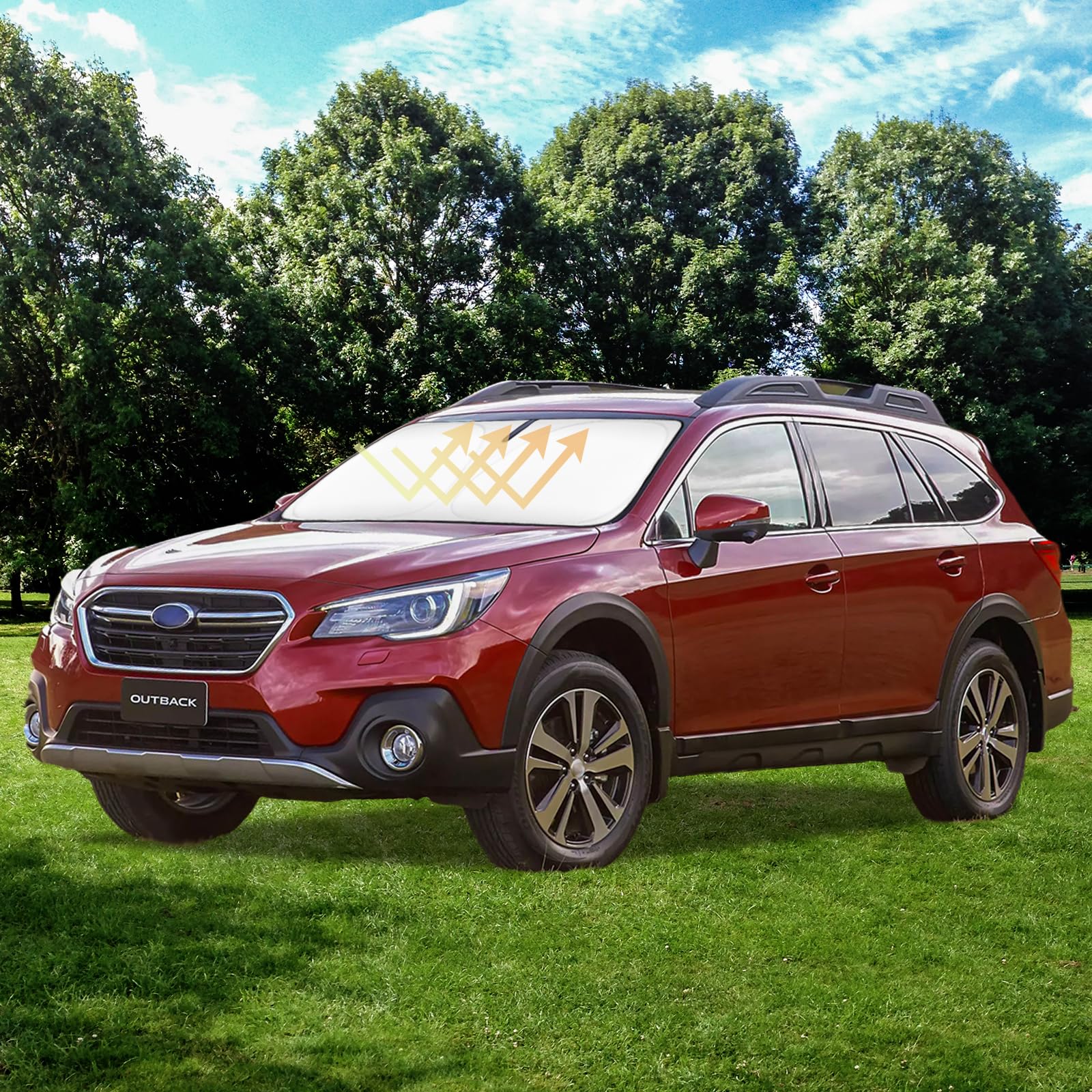 Photo 1 of Sun Shade for Subaru Outback 2015-2024 2025 Windshield Sunshade for Outback SUV Accessories Windshield Cover Foldable Front Window Sun Visor Protector Blocks UVR & Heat Damage Keep Car Cooler