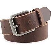 Men's Casual Full Grain Classic Leather Dress Belt For Jeans,1.5" Wide, USA