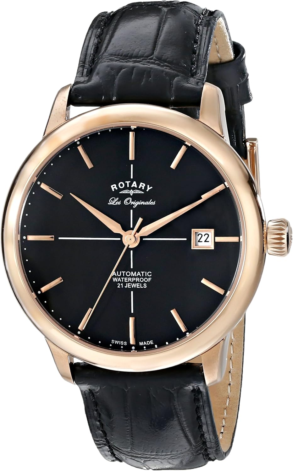 Rotary Men's Analogue Automatic Watch with Leather Strap GS90061/04