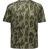 Mossy Oak Camo Hunting Short Sleeve Shirt for Men - Lightweight Performance Stretchable Tee with 4-Way Stretch & Cooling Tech