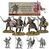 Wargames Delivered - Victrix Early Saxon Armoured Warriors with Bonus Miniature STL Download - 36 Detailed 28mm Miniatures, Dark Age Infantry with Swords, Spears, Javelins for Historical Wargames