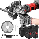 NEWTRY Cordless Rebar Cutter Cutting up to 3/2inch(4-40mm), Electric Rebar Cutter with 2 Batteries & Replacement Saw Blade, Cordless Cutting Edge Saw Cutting Speed 4-5S (900W)
