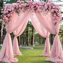 Wedding Arch Draping Fabric 2 Panels 18Ft Dusty