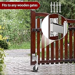 WOOSKY Spring Loaded Tube Gate Casters 5” Heavy