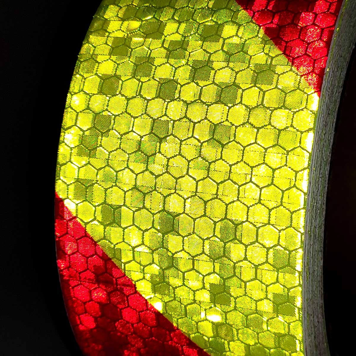 Reflective Tape Conspicuity Waterproof Yellow/Red Safety Caution Strips Tape Outdoor, Reflector Hazard Tape Stickers, Trailer Reflectors 2” X 30ft: Industrial & Scientific