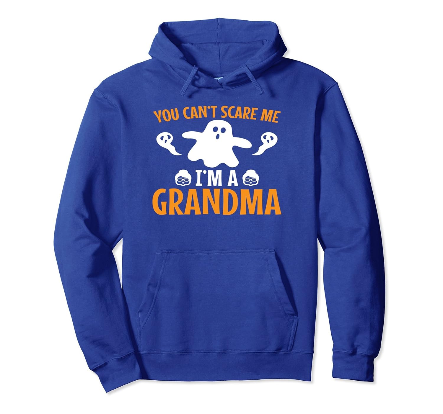 Can't Scare Grandma Funny Nana Halloween Hoodie-Rose