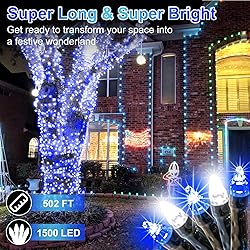 1500 LED 502ft Outdoor Christmas Lights Super Long