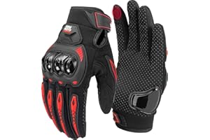 KEMIMOTO Motorcycle Gloves for Men/Women, Touchscreen Dirt Bike Gloves with Shell, Anti-Slip for Motorbike, Riding, Racing, Cycling, Dirt Bike, ATV, UTV, Motocross, BMX, Hiking