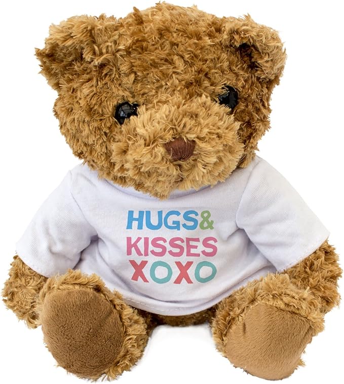 NEW HUGS AND KISSES Teddy Bear Cute And Cuddly Present Gift
