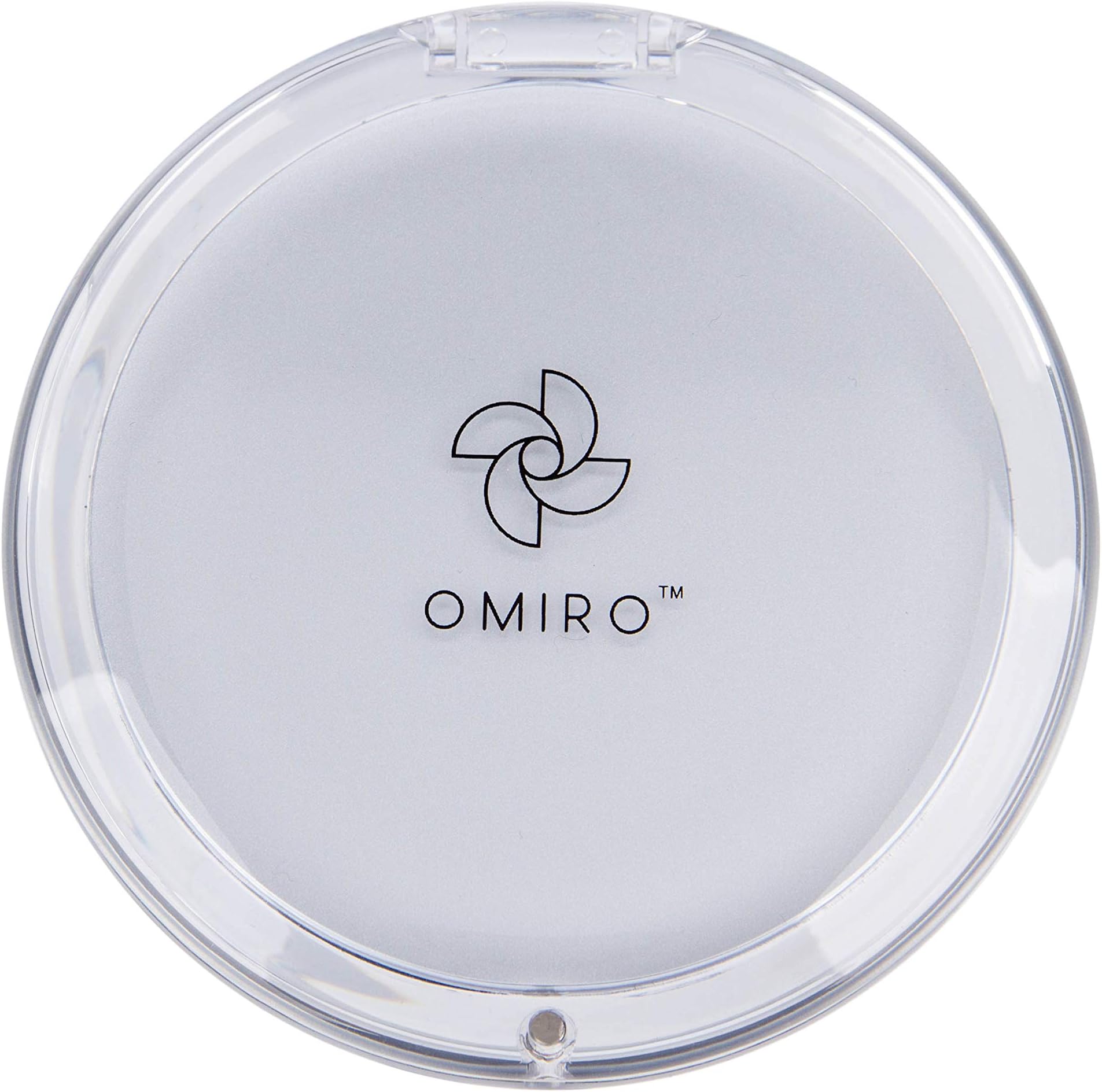 Compact Vanity Mirror 1X/10X Magnifying Cosmetic Mirror 3.5 INCH Round Acrylic Folding Travel Makeup Mirror (Silver)